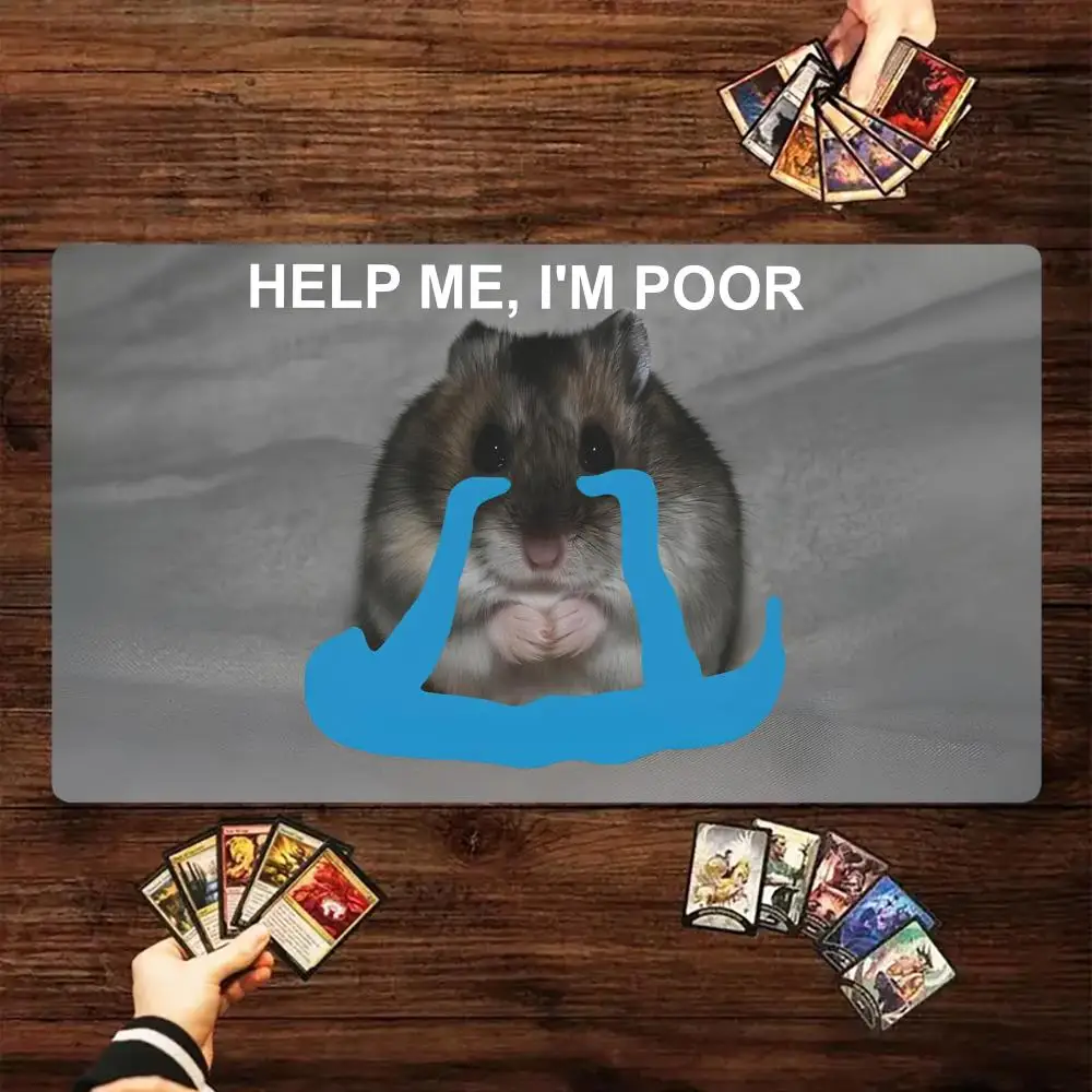 

Funny Crying Hamster Mouse Pad Large Rubber Anti-slip PC Desk Accessories Mousepad for Offices and Gamer Keyboard Mats Decor Mat