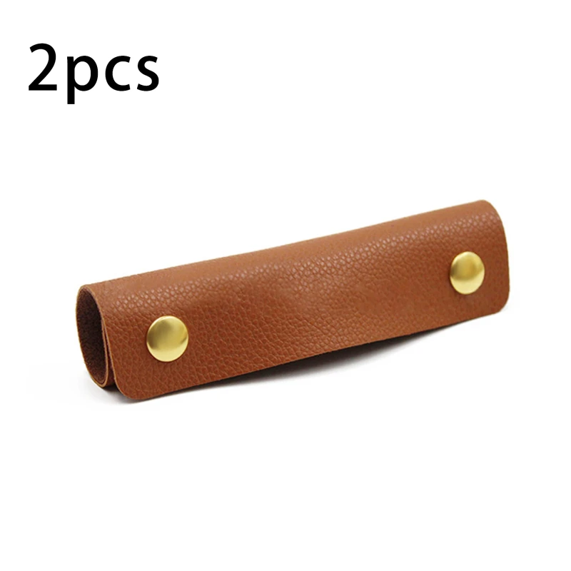 2Pcs Handbag Grip Protective Cover PU Clip Type Simple Handle Pu Leather Cover Removable Handle Luggage Handle Protective Covers image 6