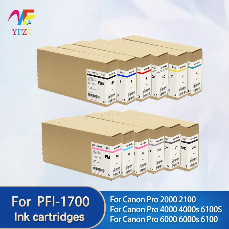 Kartrid Tinta Asli 700ml PFI-1700 Untuk Canon Pro2000 Pro4000s Pro6000s Pro6100 Pro6100S Pro4100S Pro4000