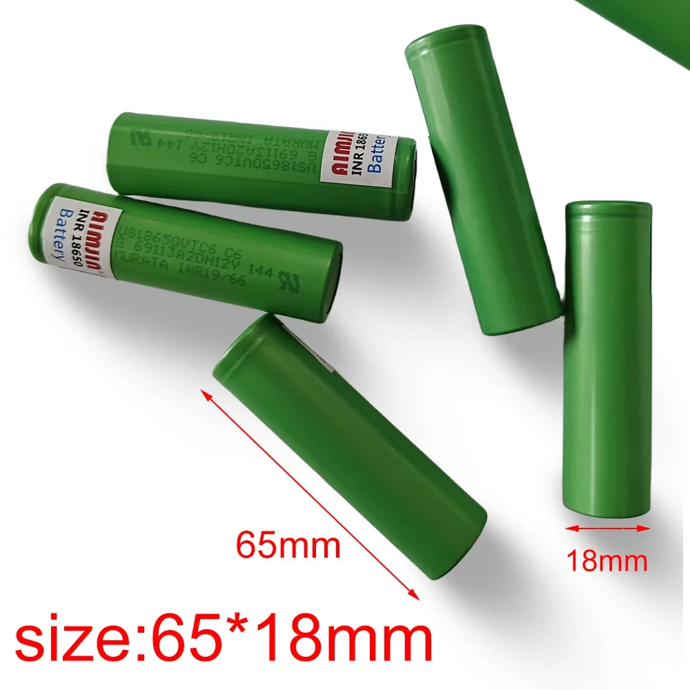 

100% brand-new 18650 VTC6 3.6V 3000mAh Rechargeable Lithium-ion battery suitable for remote control, flashlights etc