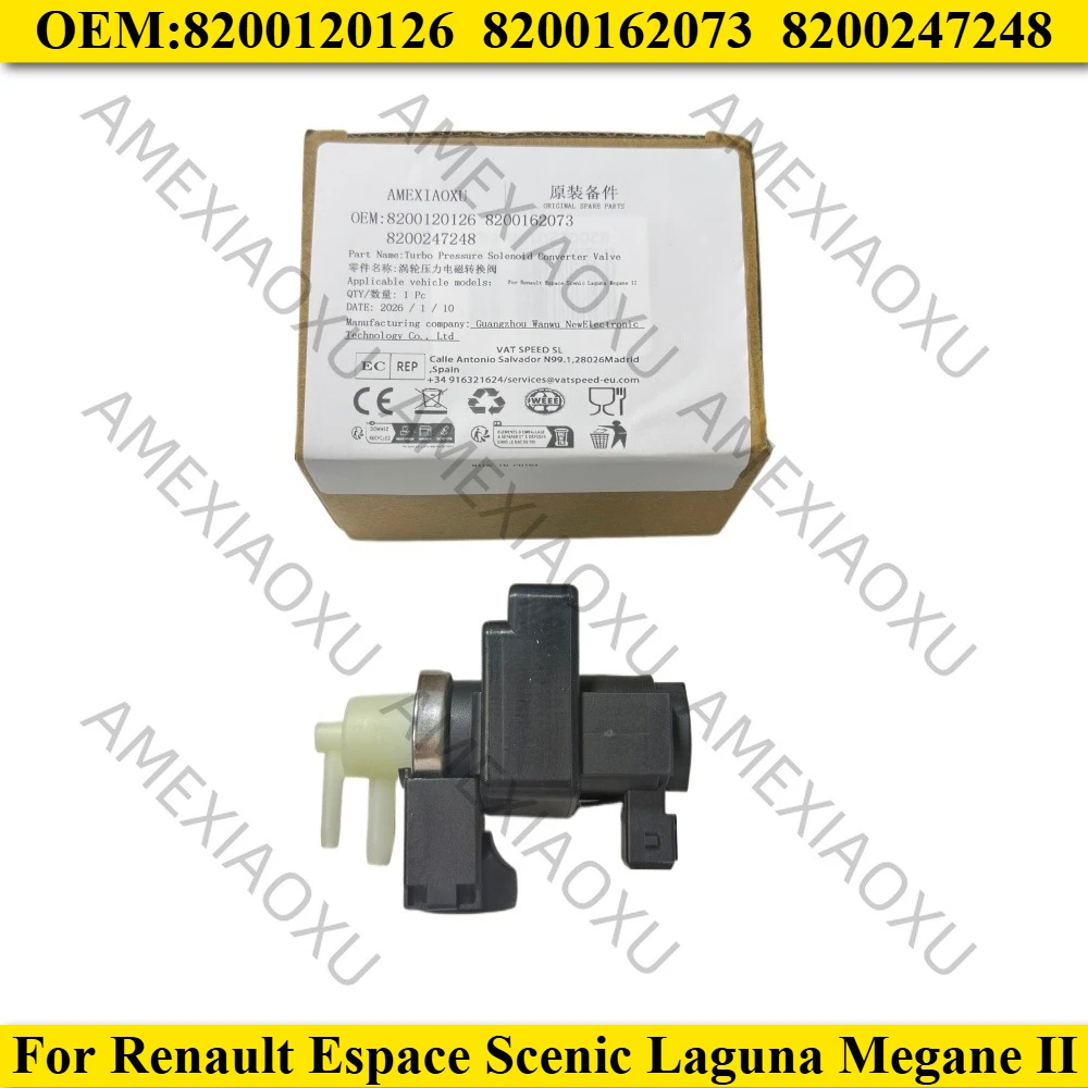 

Strange Turbo Pressure Solenoid Converter Valve For Renault Espace Scenic Laguna Megane II 8200120126 8200162073 8200247248