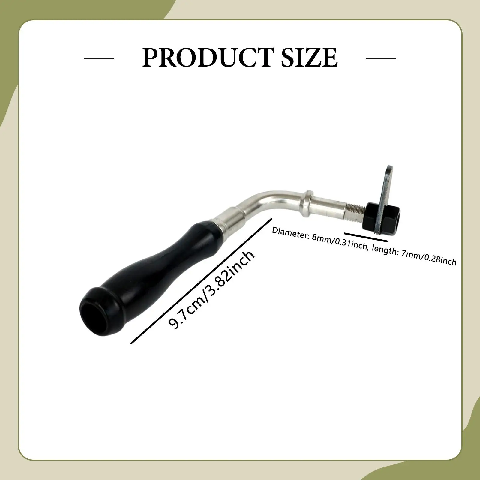 Fireplace Door Hardware Replacement Sturdy Stainless Steel Handle Easy Installation for Wood Stove Repair