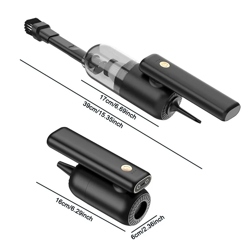 Wireless Handheld Car Vacuum Cleaner 180 Degrees Foldable Portable Vacuum Cleaner For Car / Home Cleaning 9000Pa Suction