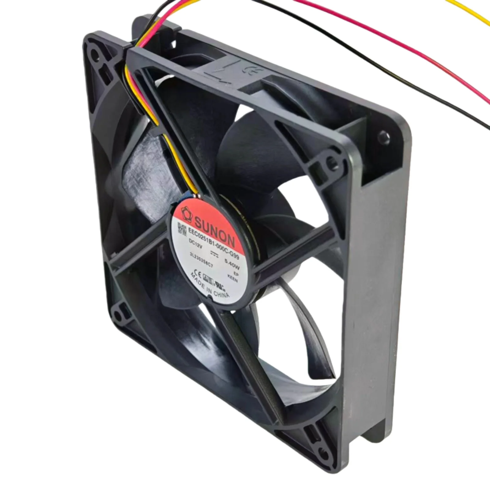 

New for SUNON EEC0251B1-000C-G99 DC 12V 120mm Fan 108CFM 3100RPM High Airflow 12025 Server Inverter Axial Cooling Cooler