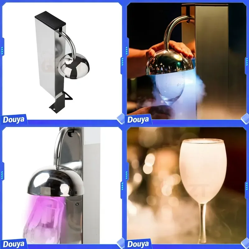 Glass Chiller Co2 Instant Rapid Fast Co2 Glass Froster Chiller Cooler Freezer for Beer Wine Whiskey Cocktail Champagne