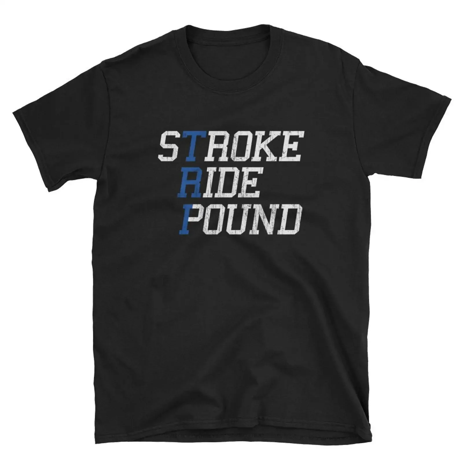 Футболка для триатлонистов STROKE RIDE POUND с дизайном для плавания, велоспорта и бега, мужская, винтажная, с эффектом потертости, в стиле стритвир, удобная.