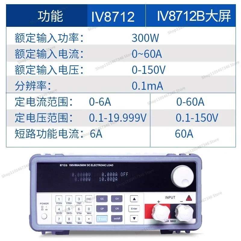 RoRuSFor DC Electronic Load 150W Battery Power Tester IV7122 IV8712B IV8711B