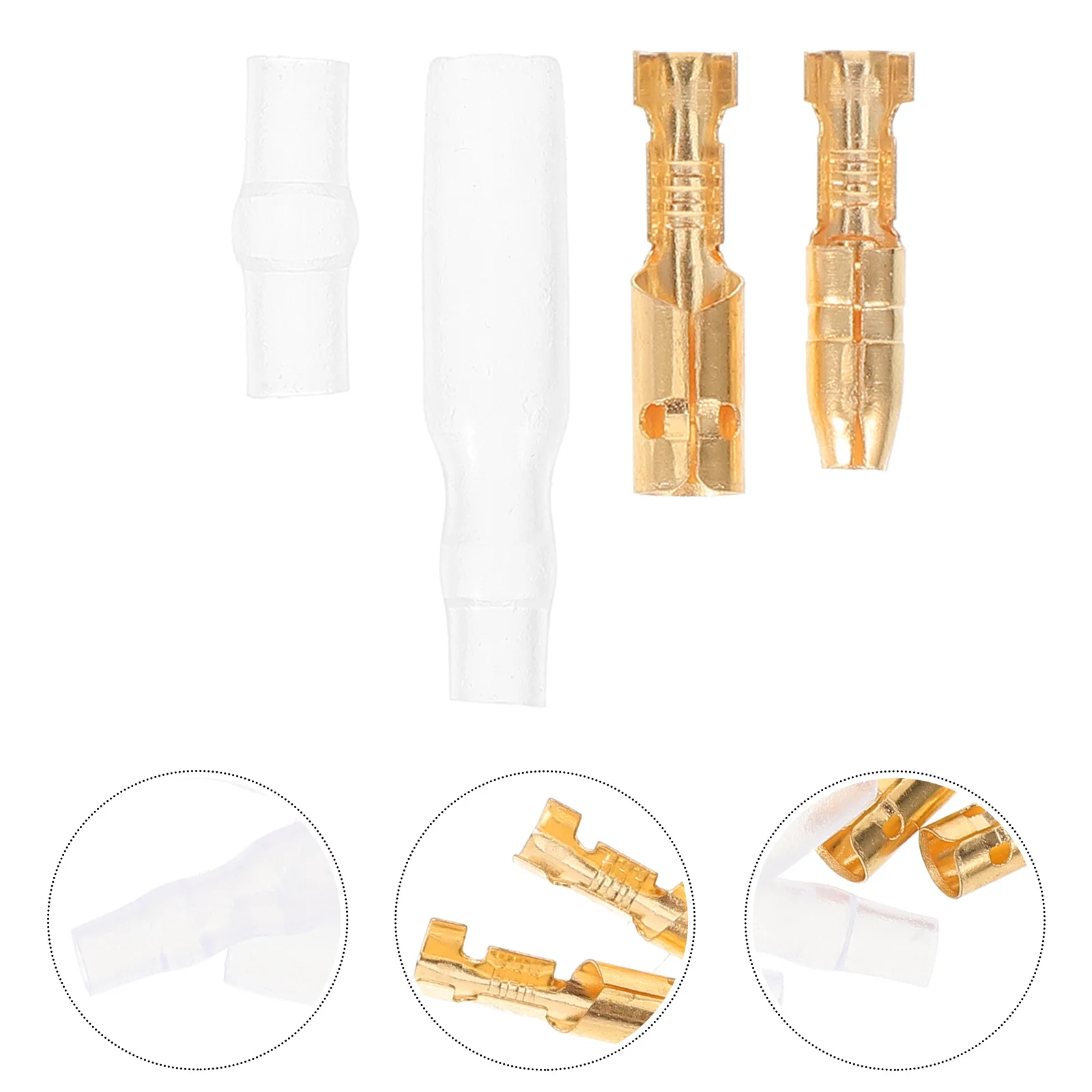 

50 set Male Female Terminal Connector Kit Insulated Brass Automotive Wire Connectors Reliable Cable Terminal Set For Car