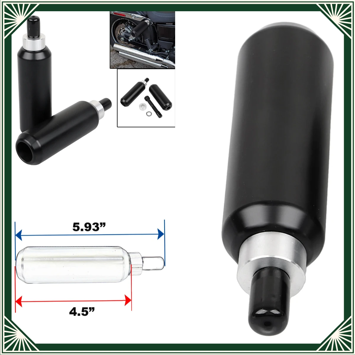 Motorcycle For Harley Sportster Models 2004- 2023 Upper Shock Mount Frame Sliders Falling Crash Guard Protector Custom Low Black
