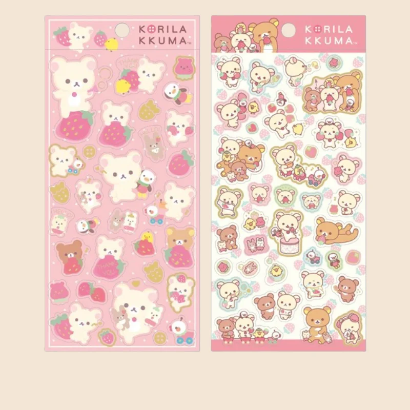 

Милая наклейка Rilakkuma, мультяшная аниме, настольный чемодан, чашка, гитара, декоративная наклейка, подарок на день рождения «сделай сам», наклейка с наградой для девочек и мальчиков