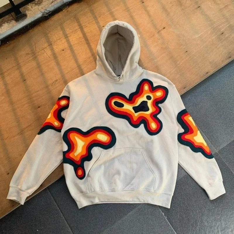 Neue Rock Amerikanischen Stil Sweatshirts für Männer Lose Hip Hop Y2k Kleidung Koreanische Harajuku Mode Einfache Mann Hoodies Neuheit Und In