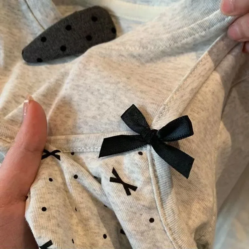 Kinder Mädchen Langarm 2-teiliges Set RAISE Herbst 2-8 Jahre Mädchen Zweiteiliges Top-Set mit Punktdruck Kinder Baby Mädchen Schlaghosen-Outfit – Detail 7