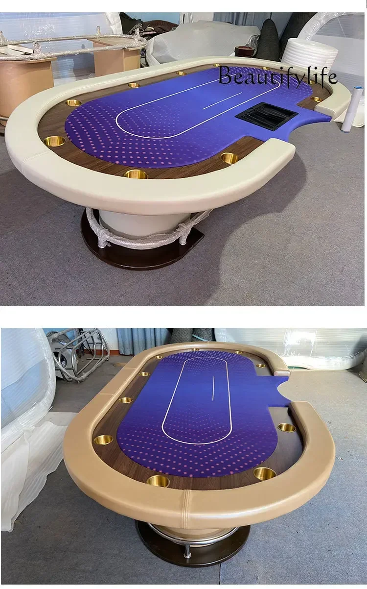 

a Texas Hold'em Table High-end Leather Desktop Chip Board Depu Chess and Card Room Playing Card Countertop Table