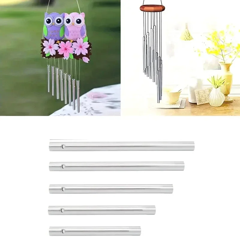 Aluminiumrohre DIY Windspiel-Set, Mehrteilige Windspiel-Komponenten für Innen- und Außendekoration, Hochwertige Bastelteile