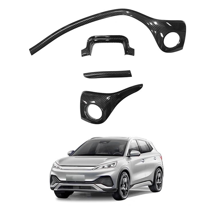 

Аксессуары для украшения интерьера автомобиля, ABS, имитирующий углерод, молдинг со средним управлением, отделка центральной консоли с левым рулем для BYD Atto 3 Yuan Plus