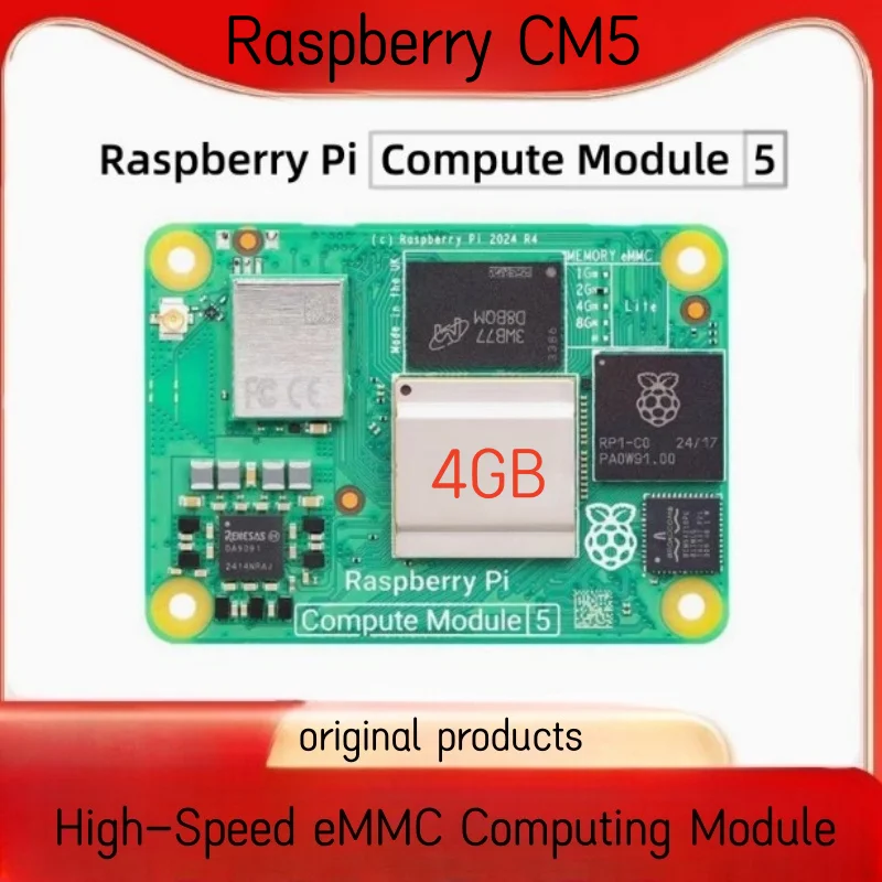 

RAM 4GB Official Raspberry Pi Compute Module 5 CM5 CM5108032 CM5108000 CM5008032 CM5008016 CM5008000