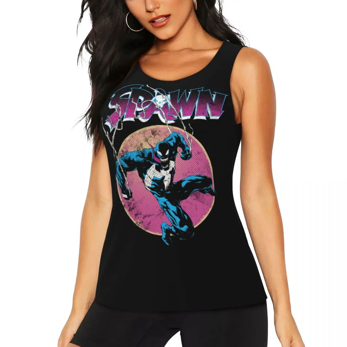 Custom Venom Hell Spawn Film Movie Yoga Tank Tops Women's Eddie Brock Gym Workout Sports Shirts