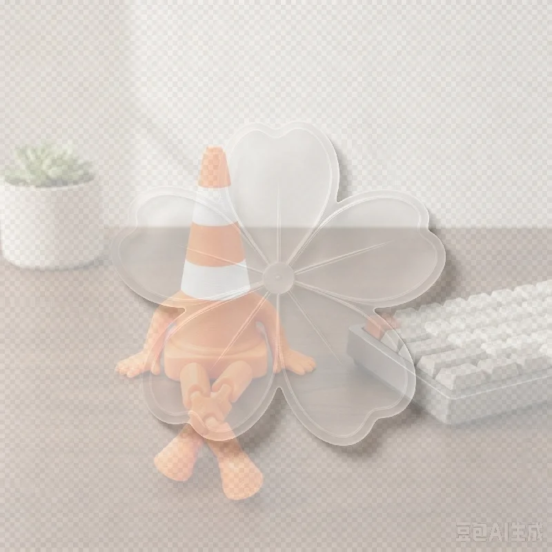 3D Printed Flexible Traffic Cone Ornaments Cute Mini Traffic Cone Figurine for College Dorm Desk Car Interior Decor