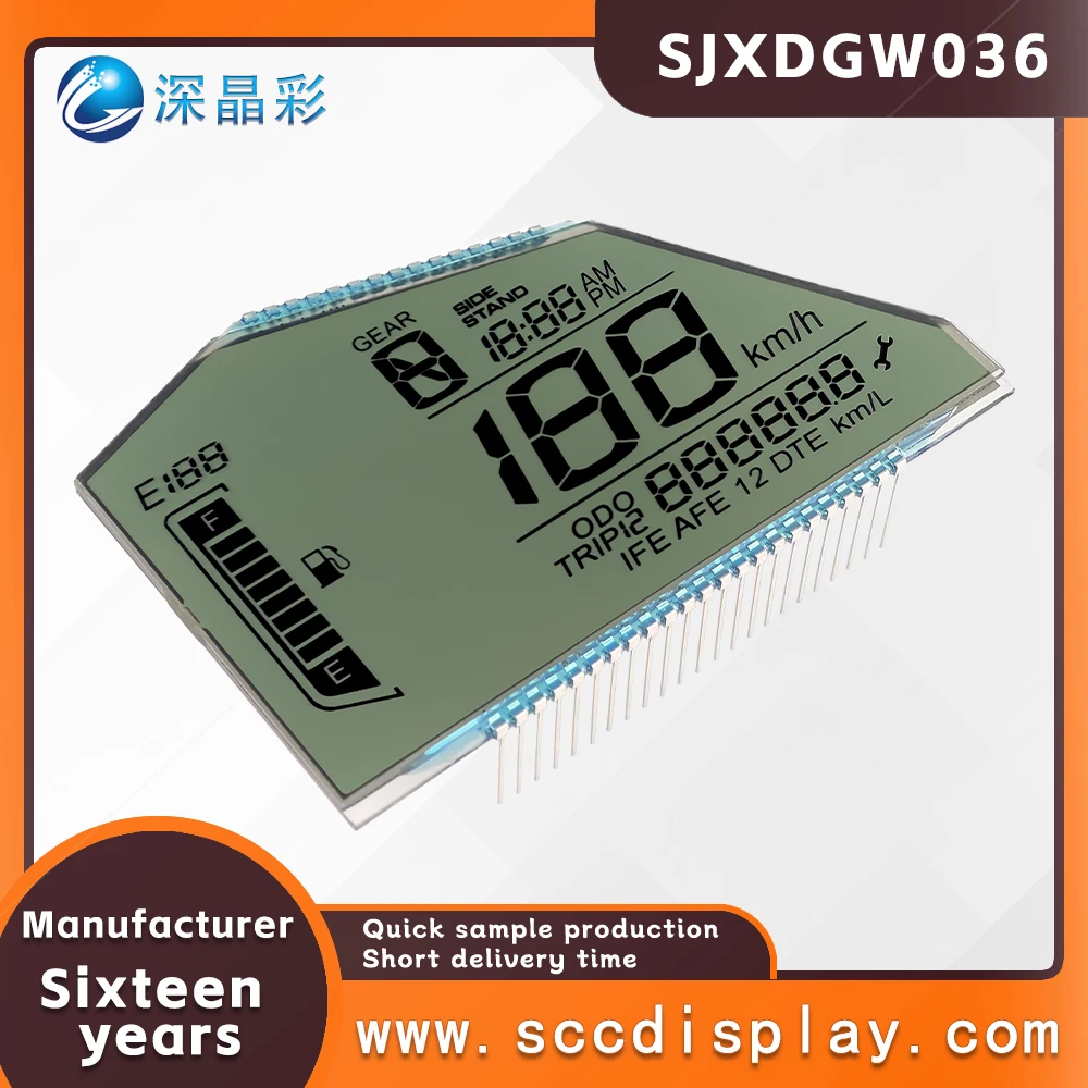 Customization Non standard SJXDGW036 HTN segment display screen anti glare car LCD screen high contrast segment code screen
