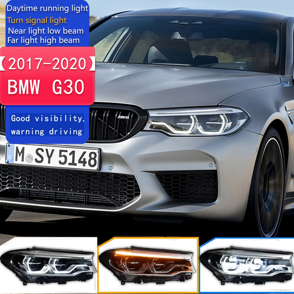 

Автомобильный Стайлинг Фара для BMW G30 2017-2020 525i 530i 535i G38 F90 Светодиодная фара DRL Сигнальная лампа Автоаксессуары