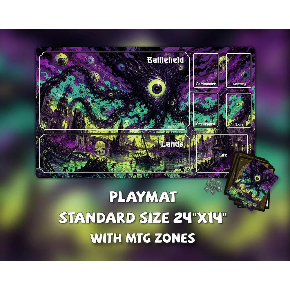 Dark MTG Playmat,TCG Playmat, Trading Card Game Mat, Commander EDH Gaming Mat, Gamer Gift，Cosmic Eldritch Horror
