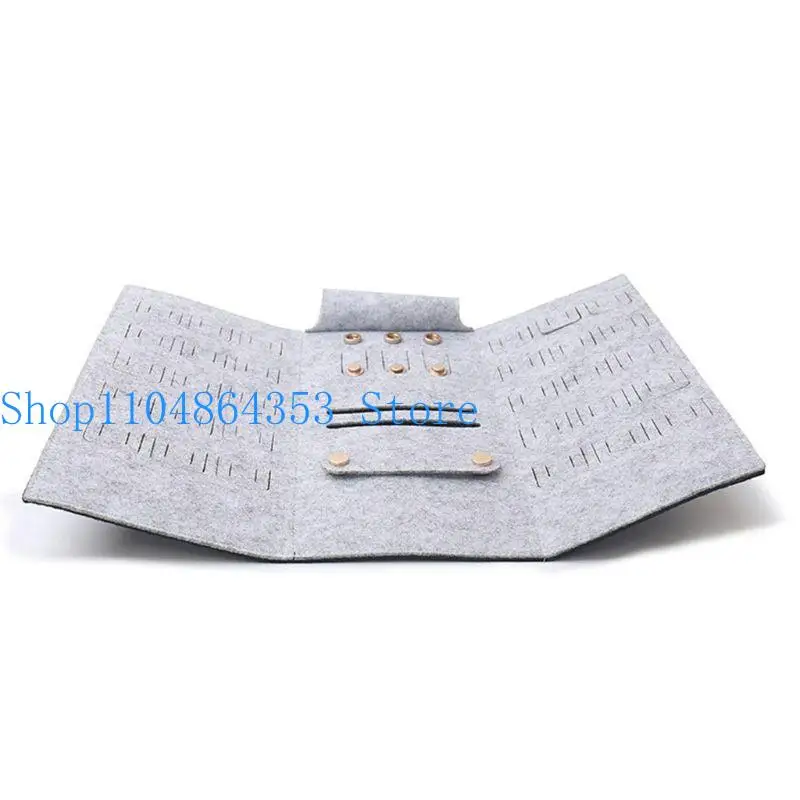 652F أقراط وخواتم وجيوب قابلة للطي حاوية حقيبة تخزين للمجوهرات القلادة #2