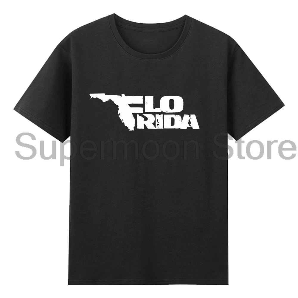 Flo Rida Merch Rapper LogoT-shirt Unisex Crewneck Short Sleeve Cotton Tee Women Men Streetwear Tops Hip Hop Clothes