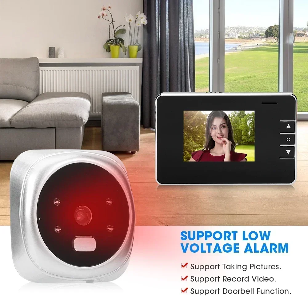 Home Security Nachtzicht Viewer Video Elektronische deurbel 2,8 inch LCD Digitale Peek Deurbel Cat Eye Buitendeur Oogcamera