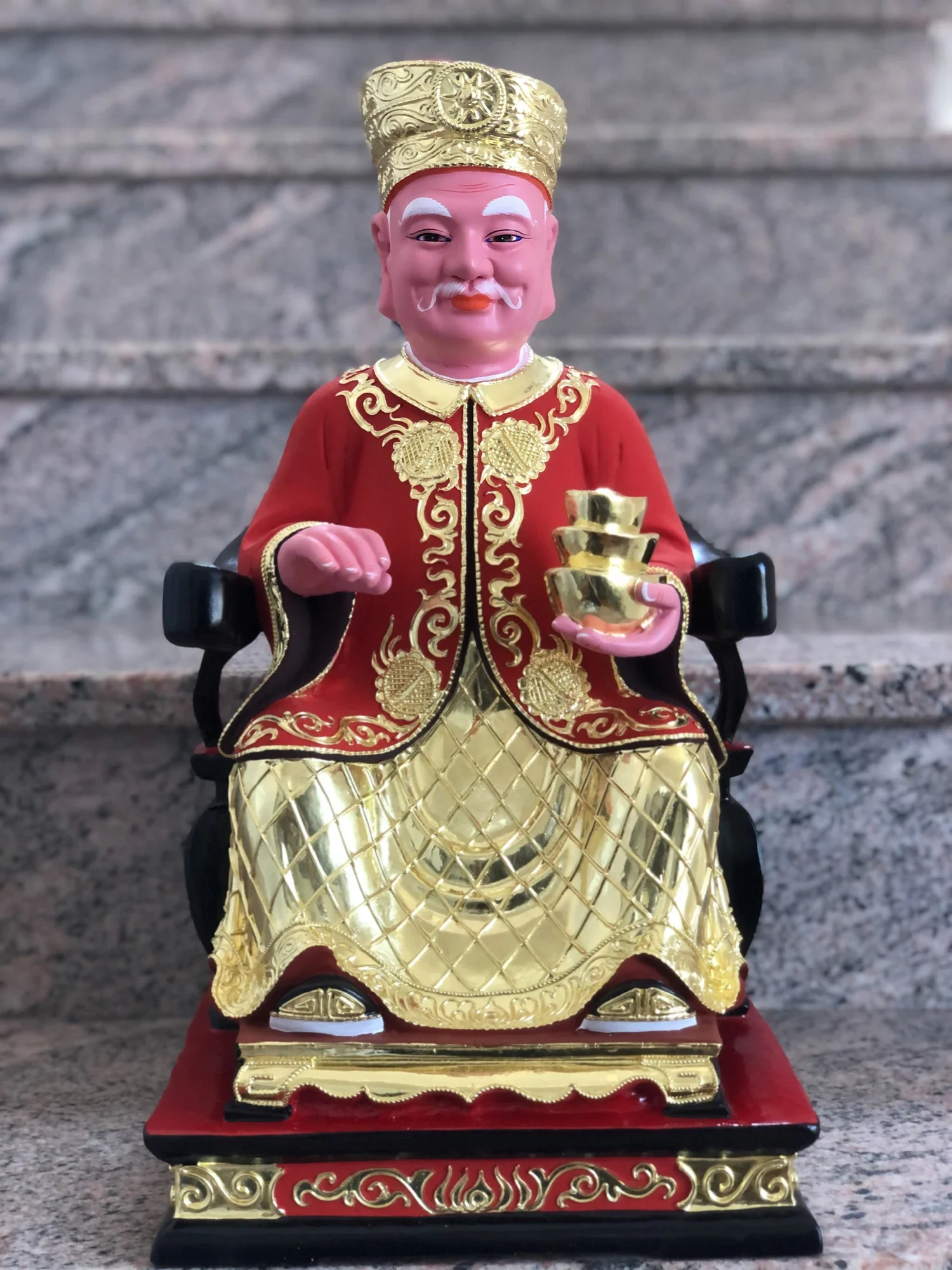 Custom made wooden Buddha statue Southeast Asia God Na Tuk Kong HOME shop Efficacious protection Prosperity FENG SHUI statue