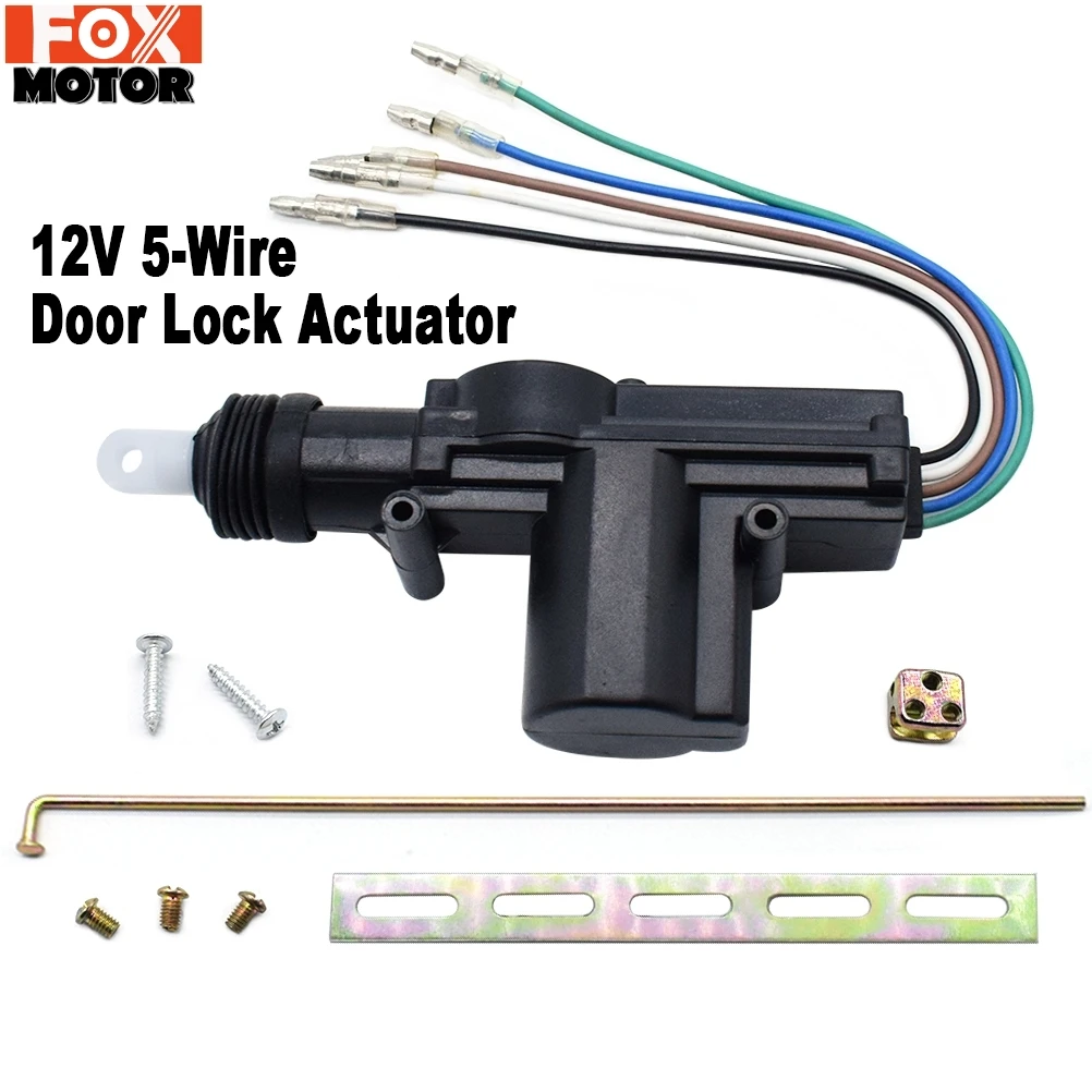 12V Universal Car Door Power Central Lock Motor Kit With 5-Wire Actuator Auto Vehicle Electric Remote Locking System Accessories