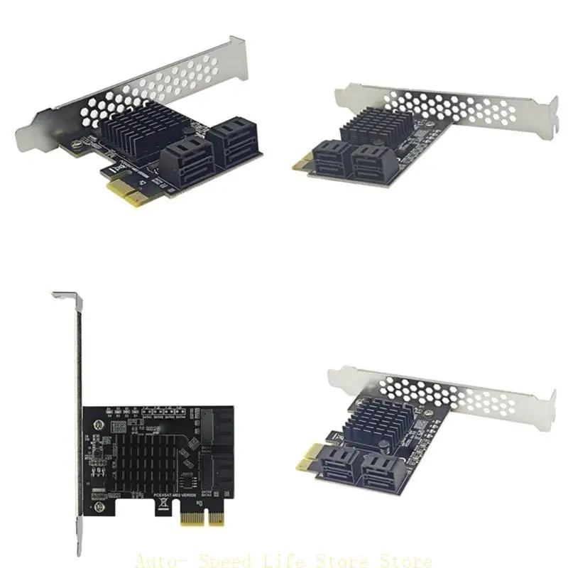 

02DA PCIE 1X SATA3.0 Карта 4 порт с низкопрофильным кронштейном PCIe до SATA3.0 контроллер 6 Гбит / с PCIe до SATA3.0 Card Card