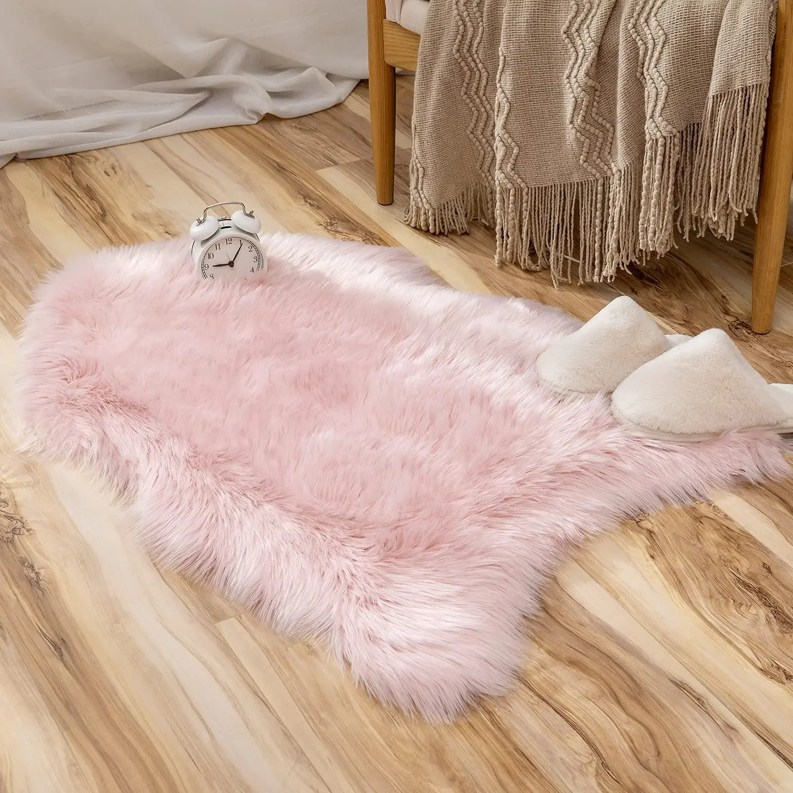 Luxury Faux Sheepskin Carpet Living Room Soft Fluffy Plush Rug Kids Bedroom Bedside Carpet Artificial Fur Area Rug Wool Carpets 2