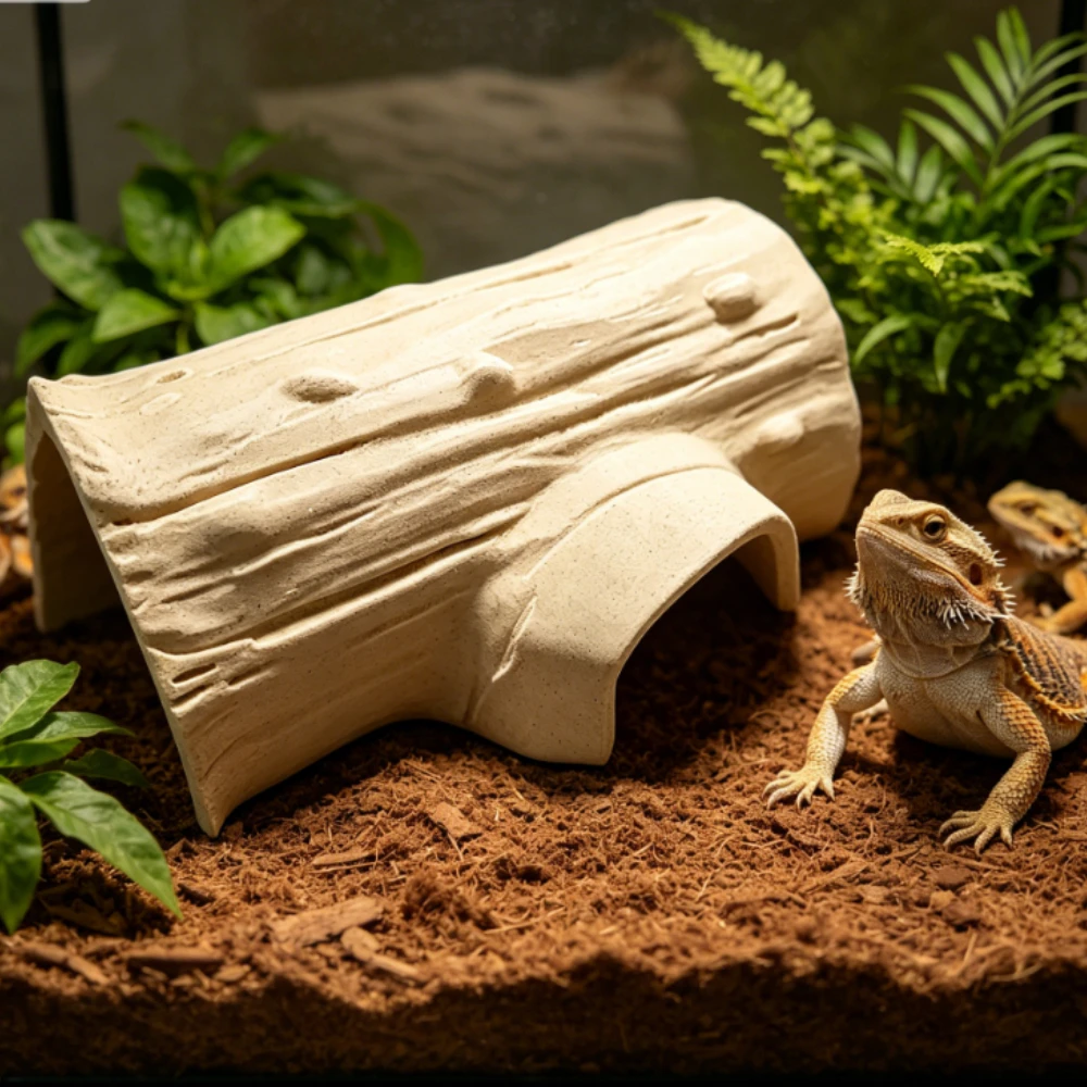 

Reptile Hideout Cave 3D Printing Simulation Trees Stump Shelter Lizard Snake Tortoise Gecko Reptile and Amphibian Supplies Gifts