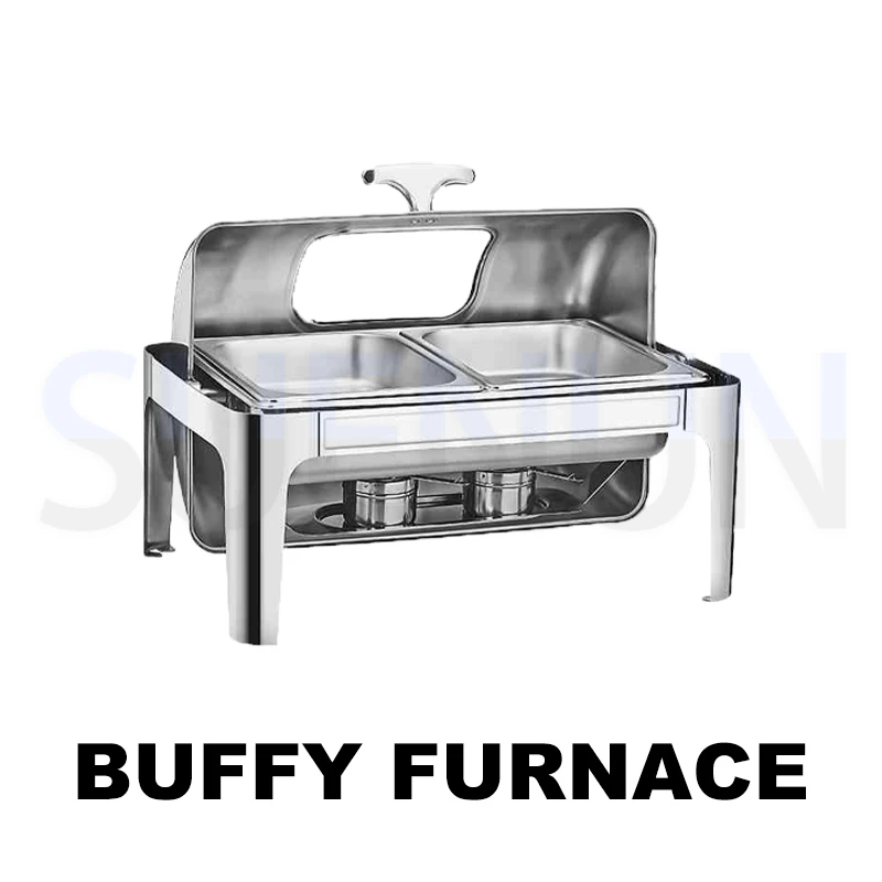 

Stainless Steel Heating Furnace Square Buffet Insulation Furnace Flip Cover Buffy Furnace Insulation Furnace Heating Equipment