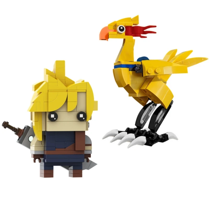 

Anime XIVFINAL FANTASY XIV Cloud Strife Chocobo Cosplay Cartoon Piece Together Figures Model Ambitus Assembled Toys Mascot Gift