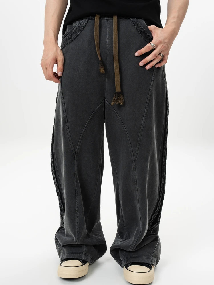 

Ретро-брюки прямого кроя с широкими штанинами GEWAGEMA 2025: Новые удобные хлопковые спортивные брюки для осени и зимы