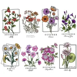 All kinds of flowers Daisy morning glory Heat Transfer Iron On Patches For Clothing DIY A-level Sunflower Sticker On Clothes