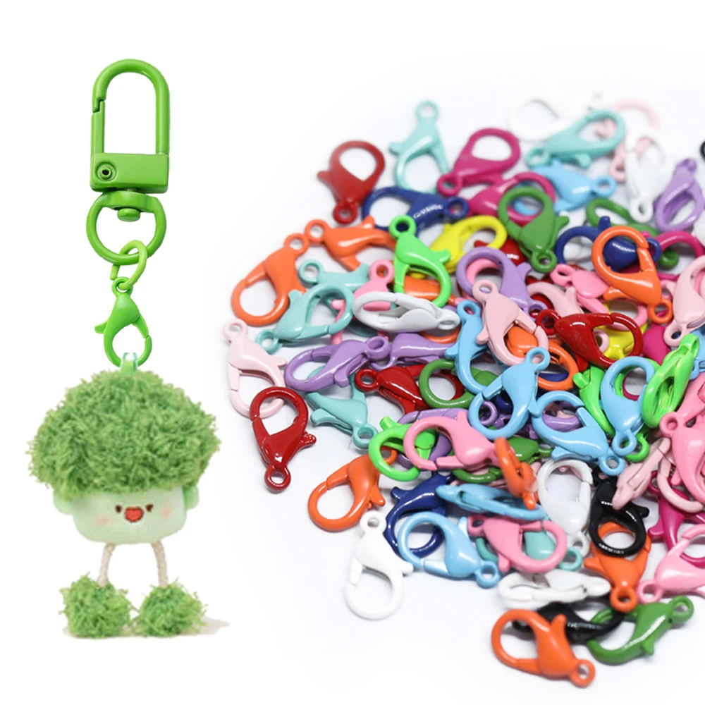 20 قطعة مشبك قفل 12/14/46/21 مللي متر الربيع مشبك قلادة المفاتيح حلية الحرف مشبك DIY بها بنفسك اليدوية مواد المجوهرات