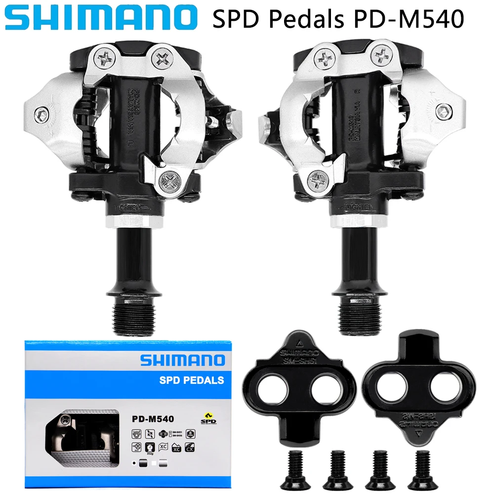 SHIMANO MTB Bike Pedal PD M540 Dual Sided Self Locking SPD Pedals with SM-SH51 for Mountain Bike Original Parts