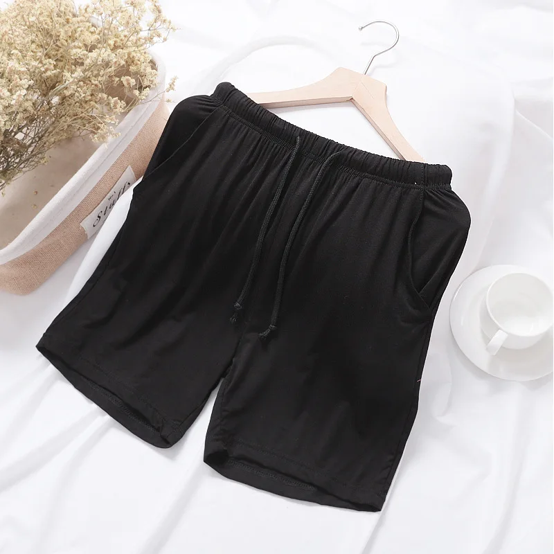 Wholesale Modal Thin Summer Shorts Loose Large Casual Home Sleepwear Elastic Waist Solid Sleep Bottoms WOMEN Knee Length Pants