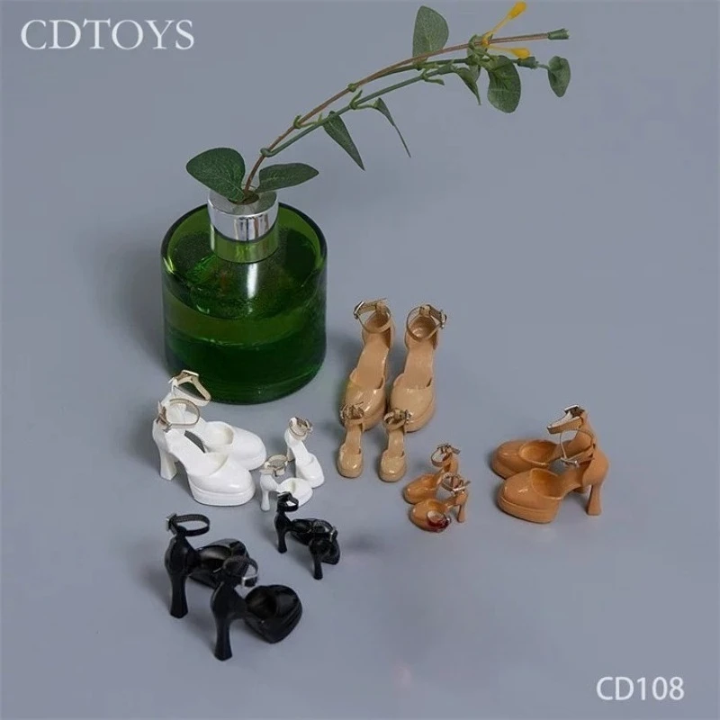 Cdtoys Cd108 1/6 1/12 Scale Solid Color High Heels Hollow Shoes Model Female Soldier Accessory for 12'' 6'' Action Figures Body