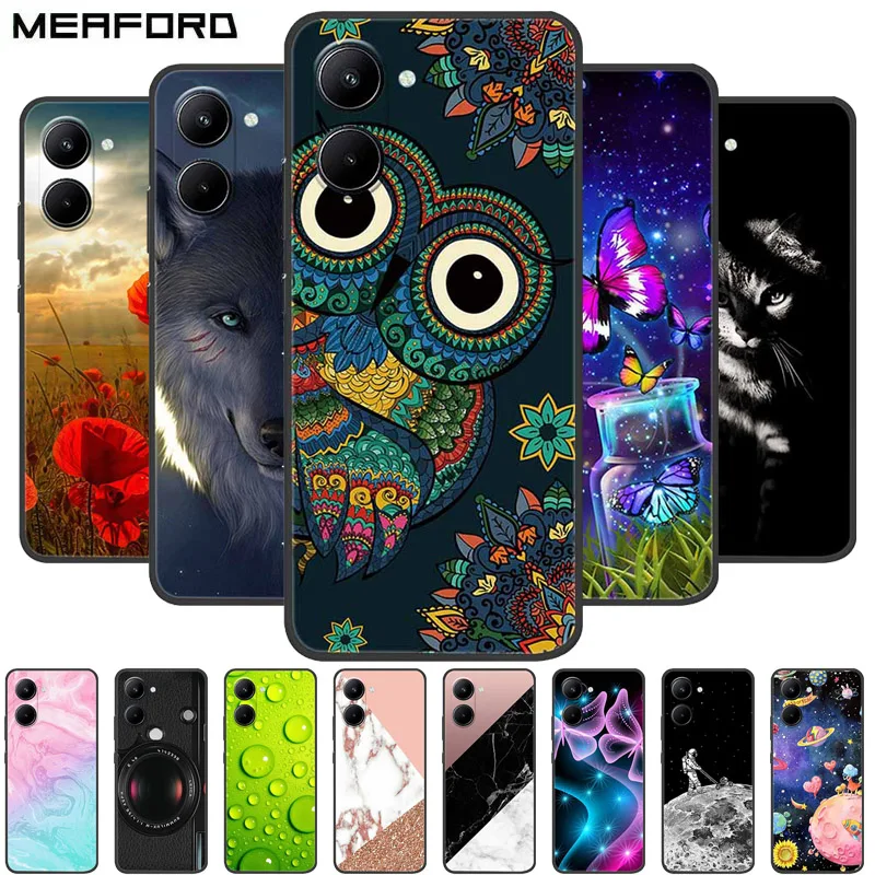 For Realme 10 4G 2022 Case Wolf Lions Painted Soft Silicone Back Shockproof Cover for Realme 10 Realme10 4G Case Phone Fundas