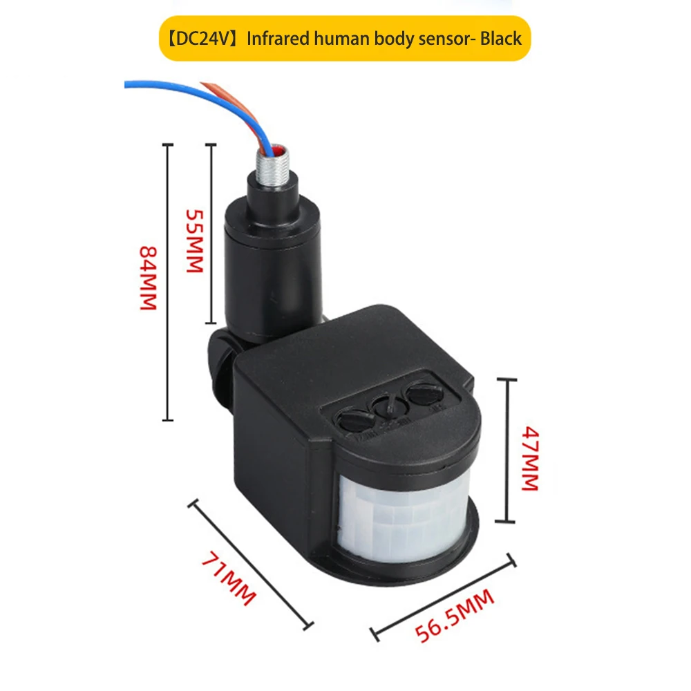 Imagem -06 - Sensor de Movimento Pir para Armazém Interruptor Fotossensível Atraso de Sensibilidade Ajustável Luz do Corredor dc 24v 10a