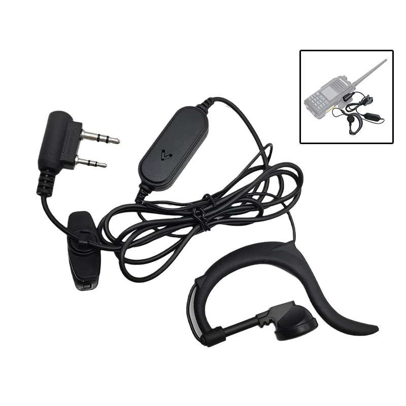 2 Pin Walkie-Talkie Headset Wired Two Way Ham Radio Earpiece Earphone For Baofeng BF-888S UV5R Walkie Talkie 992 Earwear