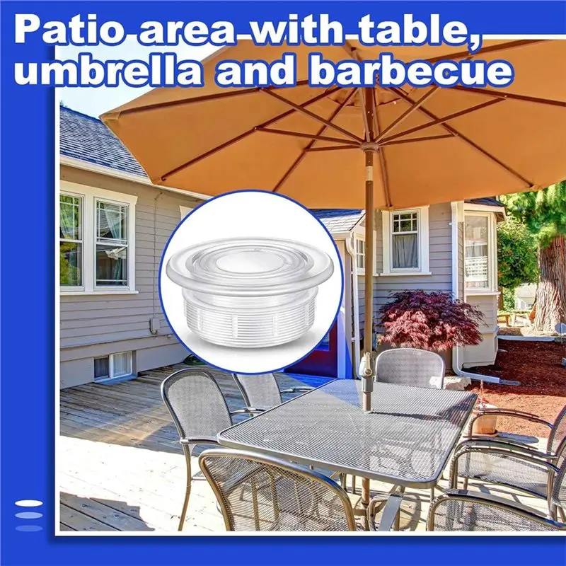 ABMR-2 Sets Patio Table Umbrella Hole Ring Plug Cap Set, Outdoor Parasol Table Hole Cover Insert For Outdoor, Yard, Garden