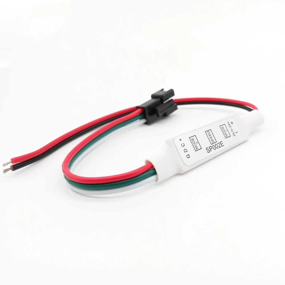 SP002E Mini 3Key LED Controller DC5-24V For RGBIC WS2812B WS2811 UCS1903 SK6812 Addressable Pixels LED Strip Lights 2048 Pixels