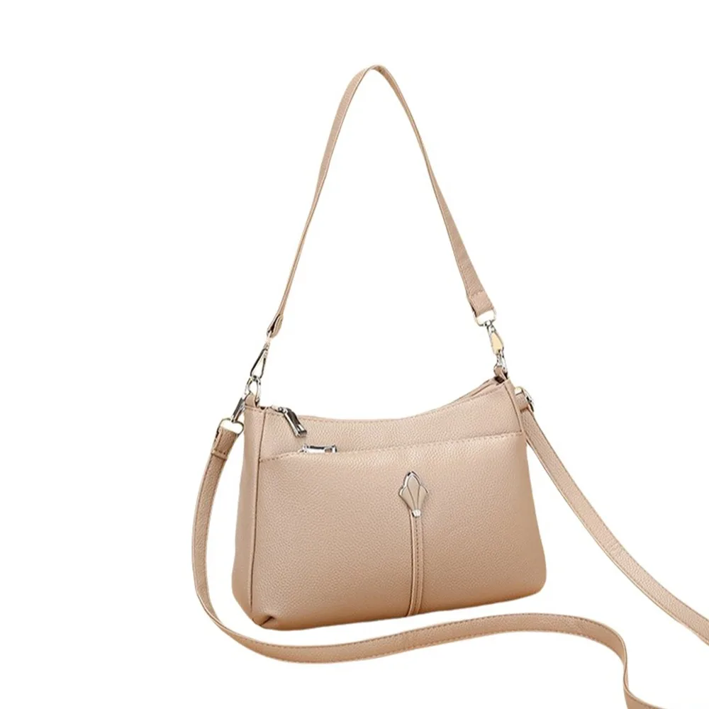 

Soft Leather Women's Bag Large Capacity Casual Style Leather Bag Leisure Style Simple Design Crossbody Bag Casual Wear