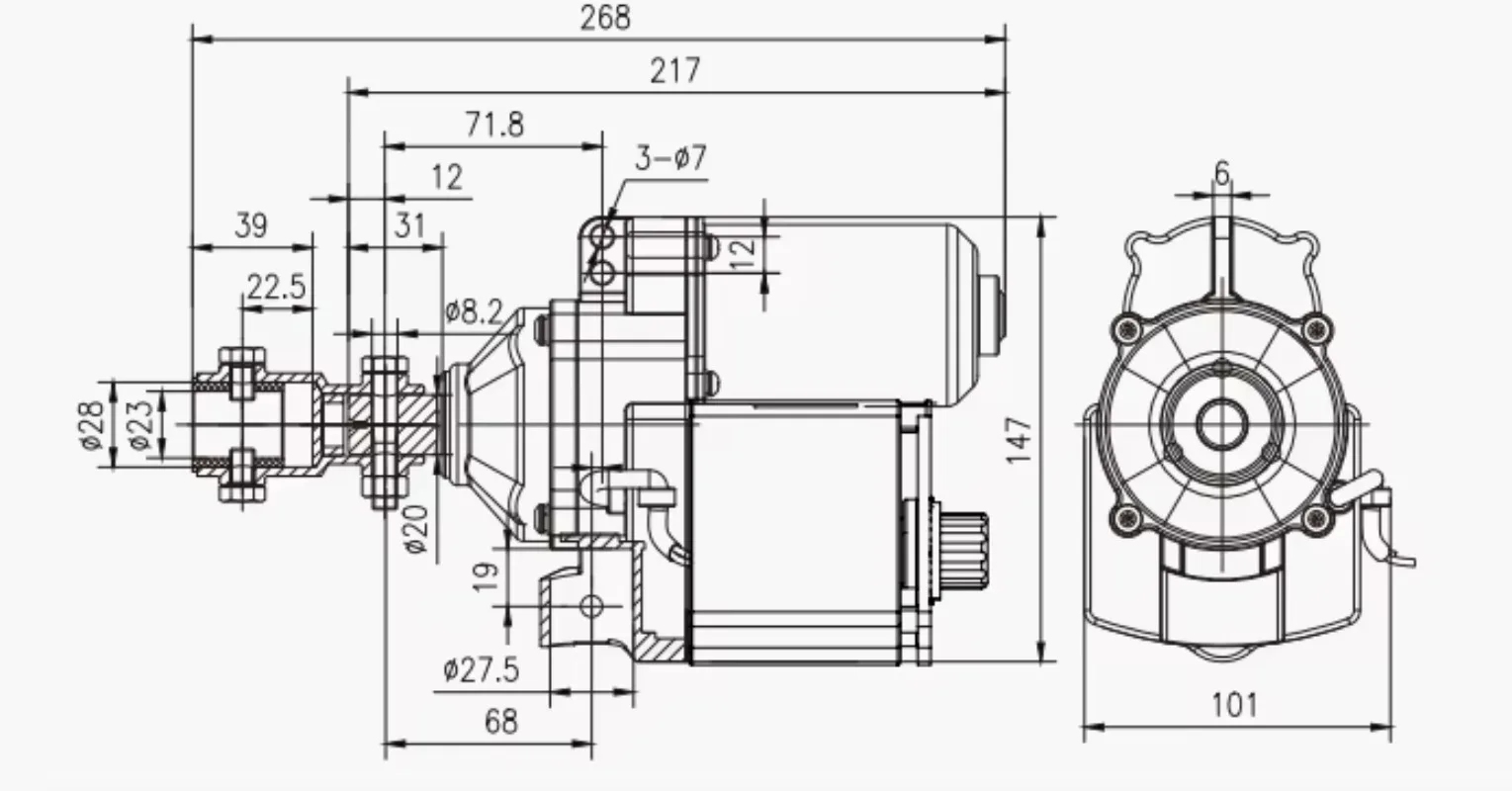 มอเตอร์ไฟฟ้า AC 220 โวลต์ สำหรับม้วนฟิล์มโรงเรือนเกษตรแบบหลายช่วง อุปกรณ์เสริมสำหรับโรงเรือน อื่นๆ