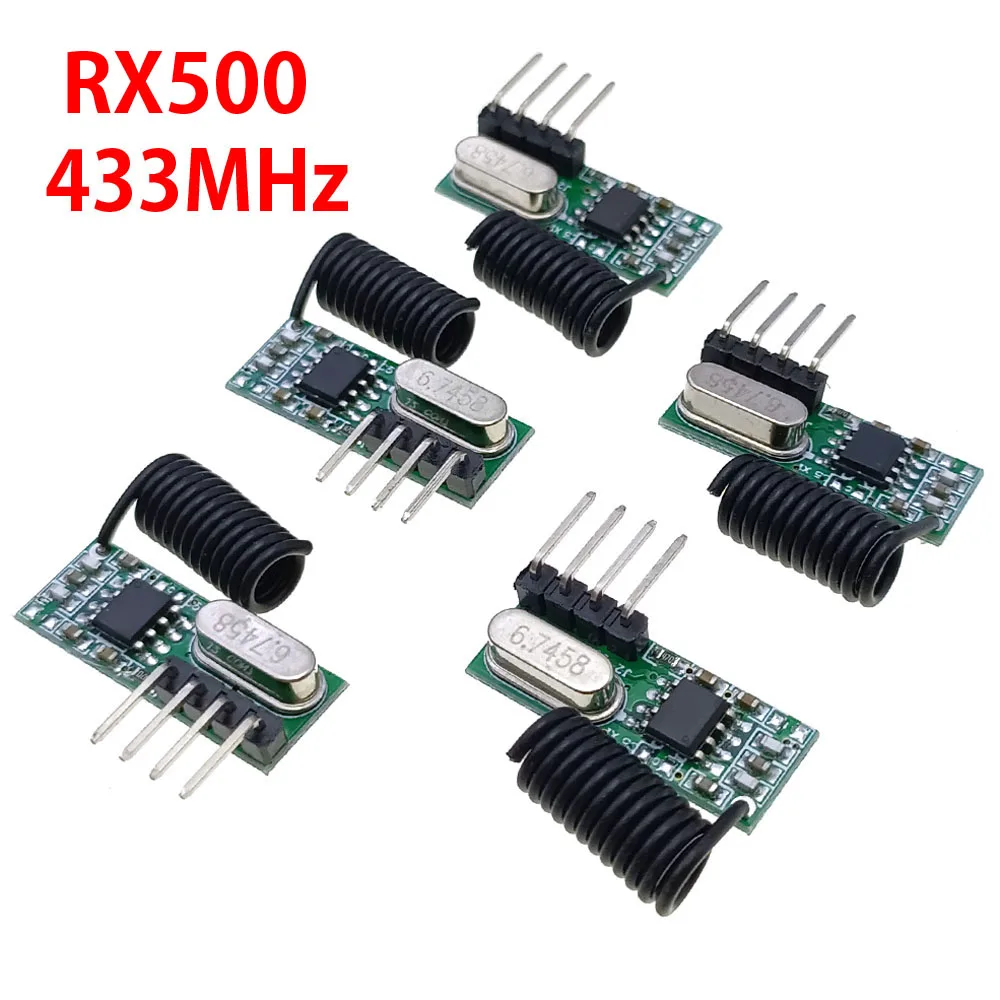 

RX500 upgraded version 433M ultra heterodyne RF communication remote control small receiving module low power receiving module