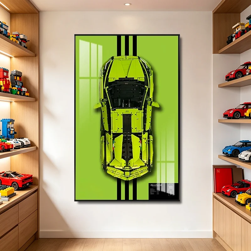

NEW Display Wallboard Suitable for LEGO 42115 Lamborghini FKP-37 building block car model Wall Mount Display box Photo Frame